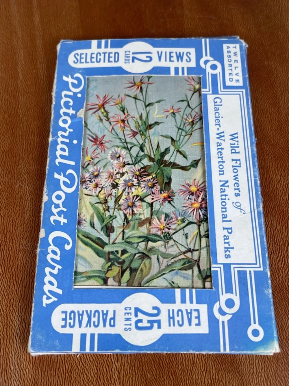 Vintage Pack of Postcards Glacier-Waterton National Parks Floral Set of 12